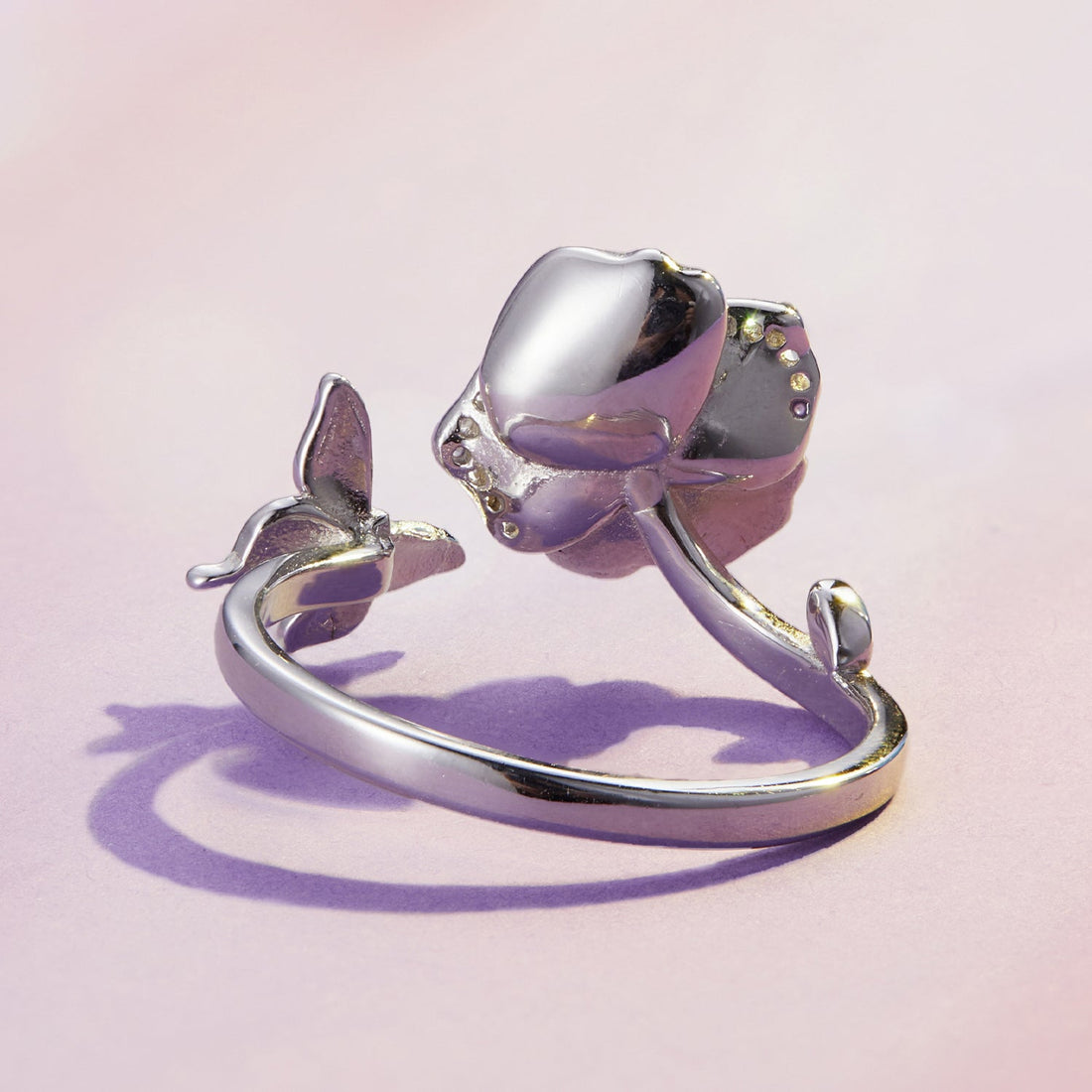 925 Sterling Silver Enamel Process Pavé Setting CZ Ring for Women  DestGlow