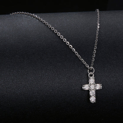 925 Sterling Silver Moissanite Pendant Necklace 40+5cm for Women  DestGlow