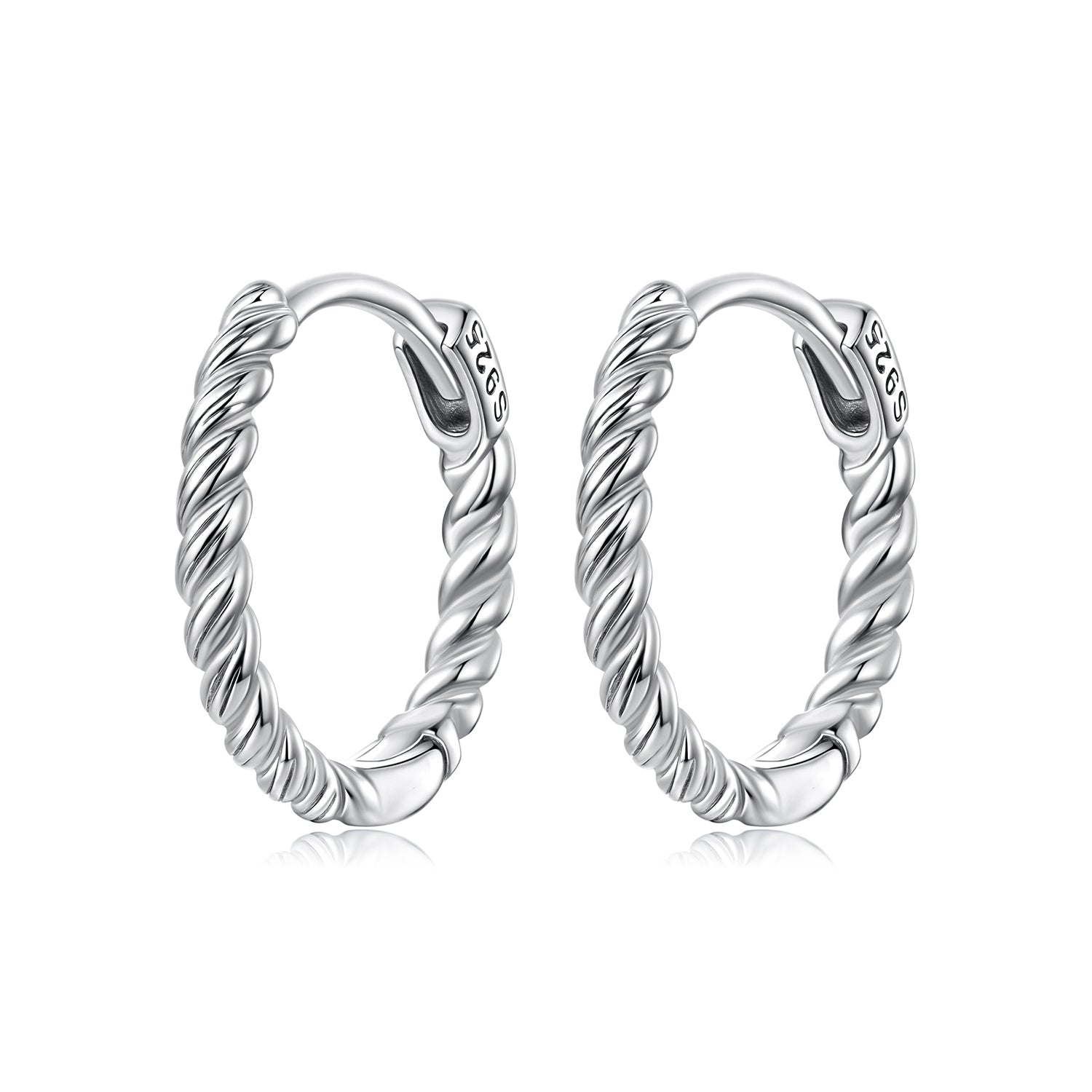 925 Sterling Silver Plated White Gold Earrings Size 1.4x0.2cm for Women  DestGlow