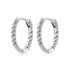 925 Sterling Silver Plated White Gold Earrings Size 1.4x0.2cm for Women  DestGlow