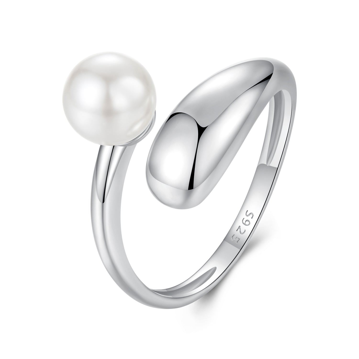 925 Sterling Silver Quality Shell Pearl Ring for Women  DestGlow
