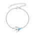 925 Sterling Silver Synthetic Opal Bracelet with White Gold Plating  DestGlow