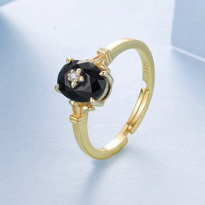 925 Sterling Silver Gold-Plated CZ Pavé Ring for Women  DestGlow