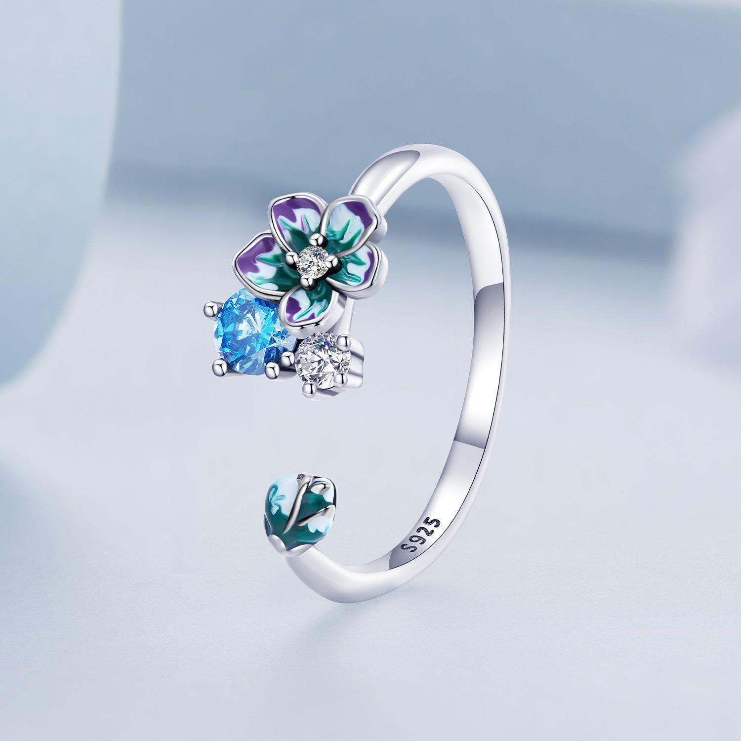 925 Sterling Silver Pendant with Enamel &amp; CZ for Women by Bids.com