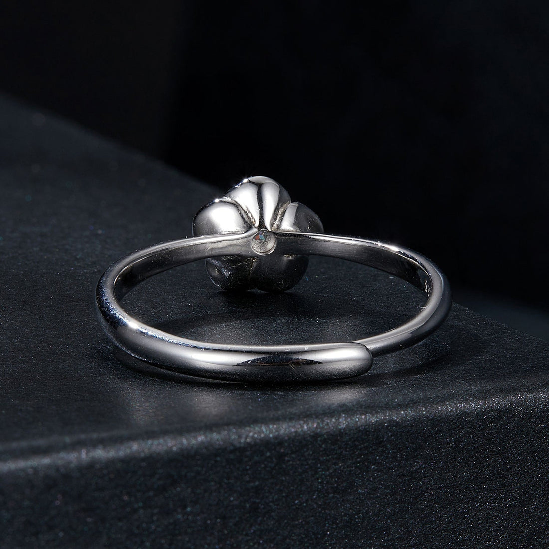 925 Sterling Silver White Gold Plated Moissanite Ring Size E for Women  DestGlow