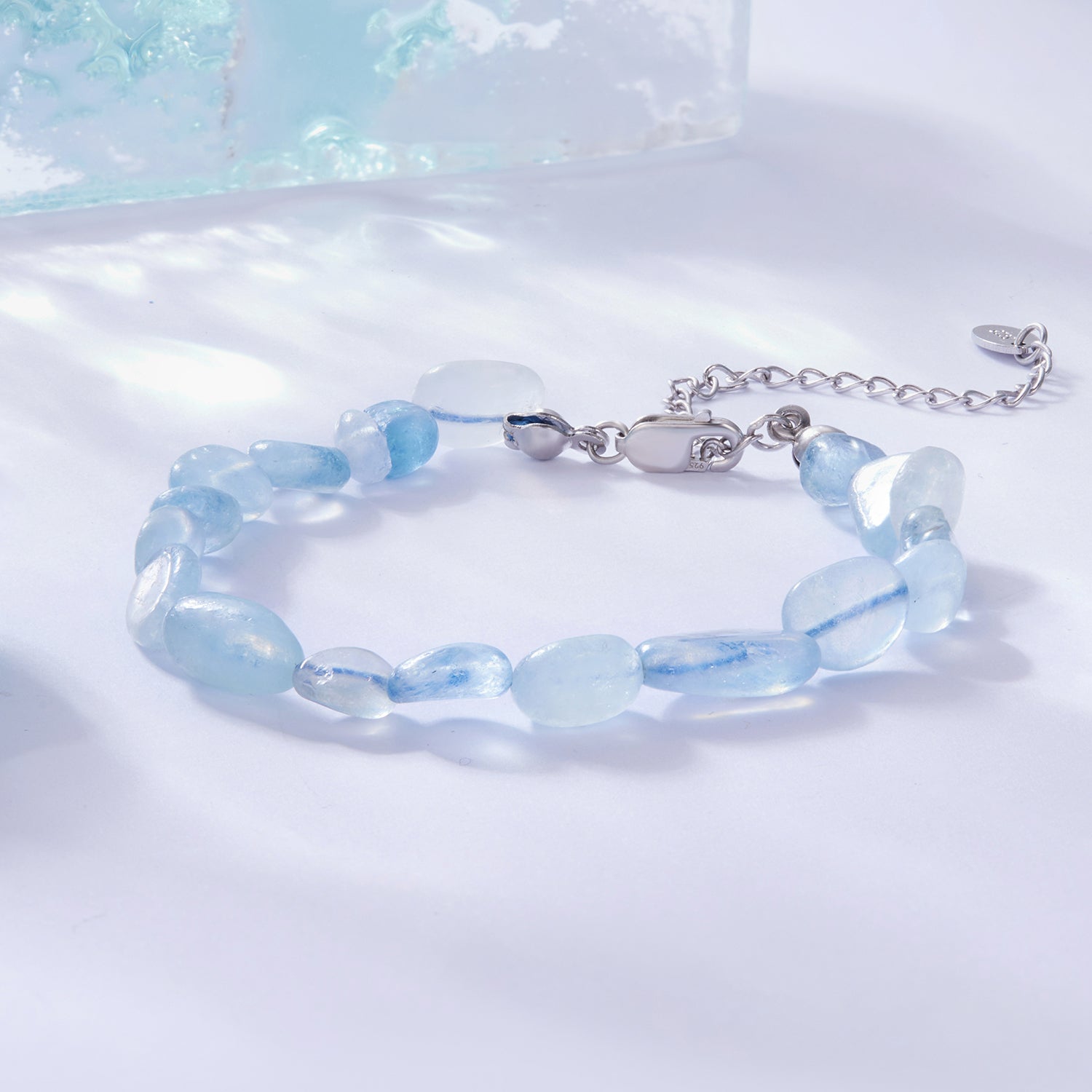 925 Sterling Silver Crystal Bracelet 15+6cm for Women  DestGlow