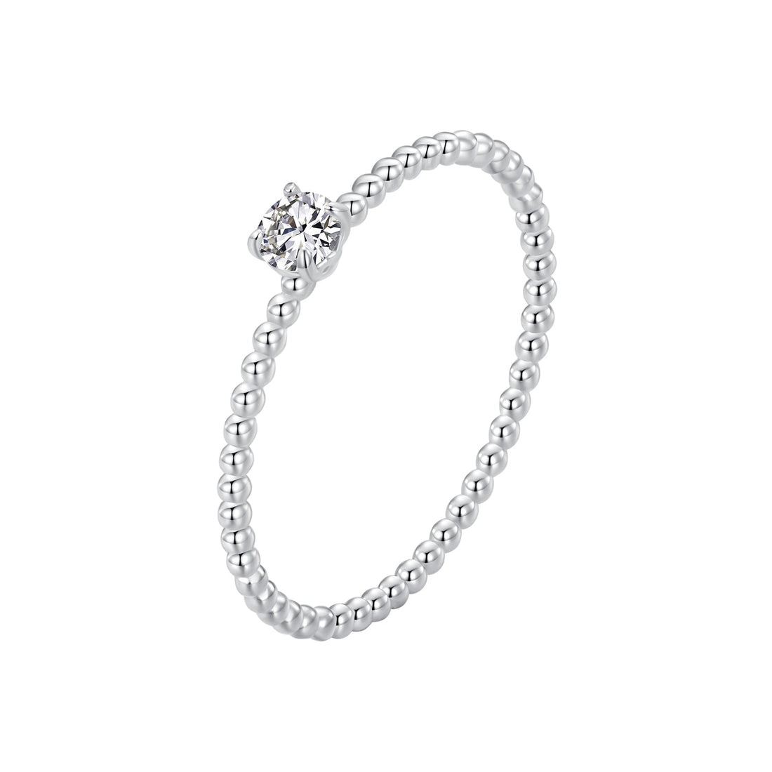 925 Sterling Silver 3mm Moissanite Ring for Women - Size 6  DestGlow