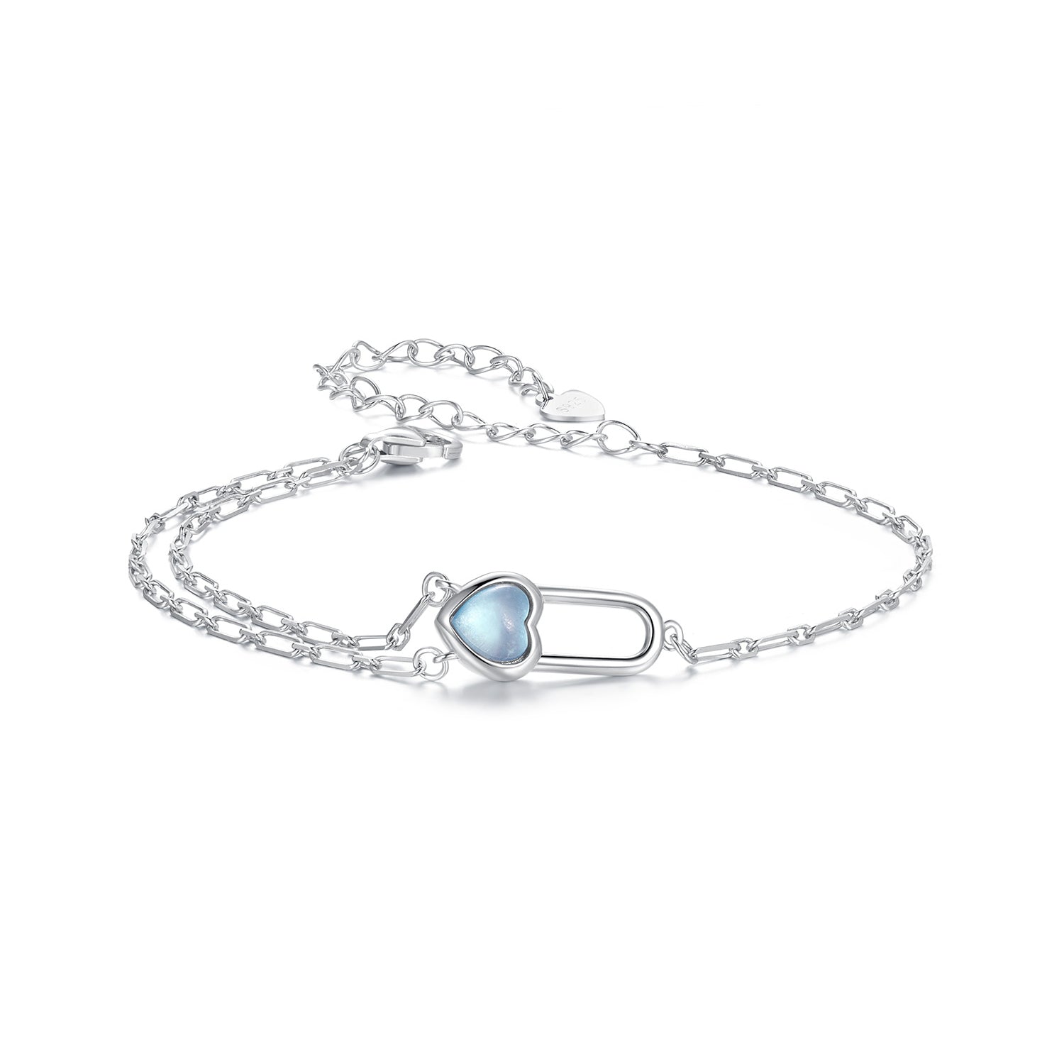 925 Sterling Silver Aquamarine Bracelet for Women  DestGlow