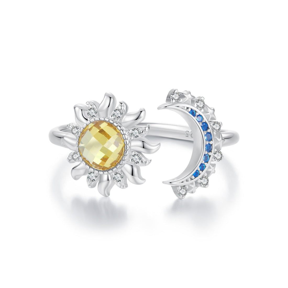 925 Sterling Silver Pavé CZ White Gold Plated Ring for Women  DestGlow