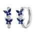 925 Sterling Silver White Gold Plated Hoop Earrings with Pavé Setting CZ for Women  DestGlow
