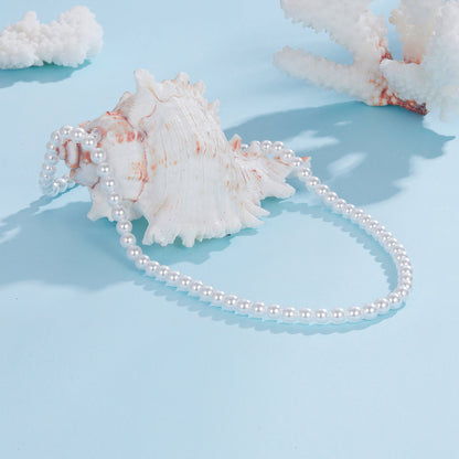 925 Sterling Silver White Gold Plated 39-45.5cm Quality Shell Pearl Necklace for Women  DestGlow