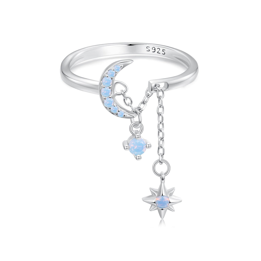 925 Sterling Silver Nano Opal Stone Ring for Women  DestGlow
