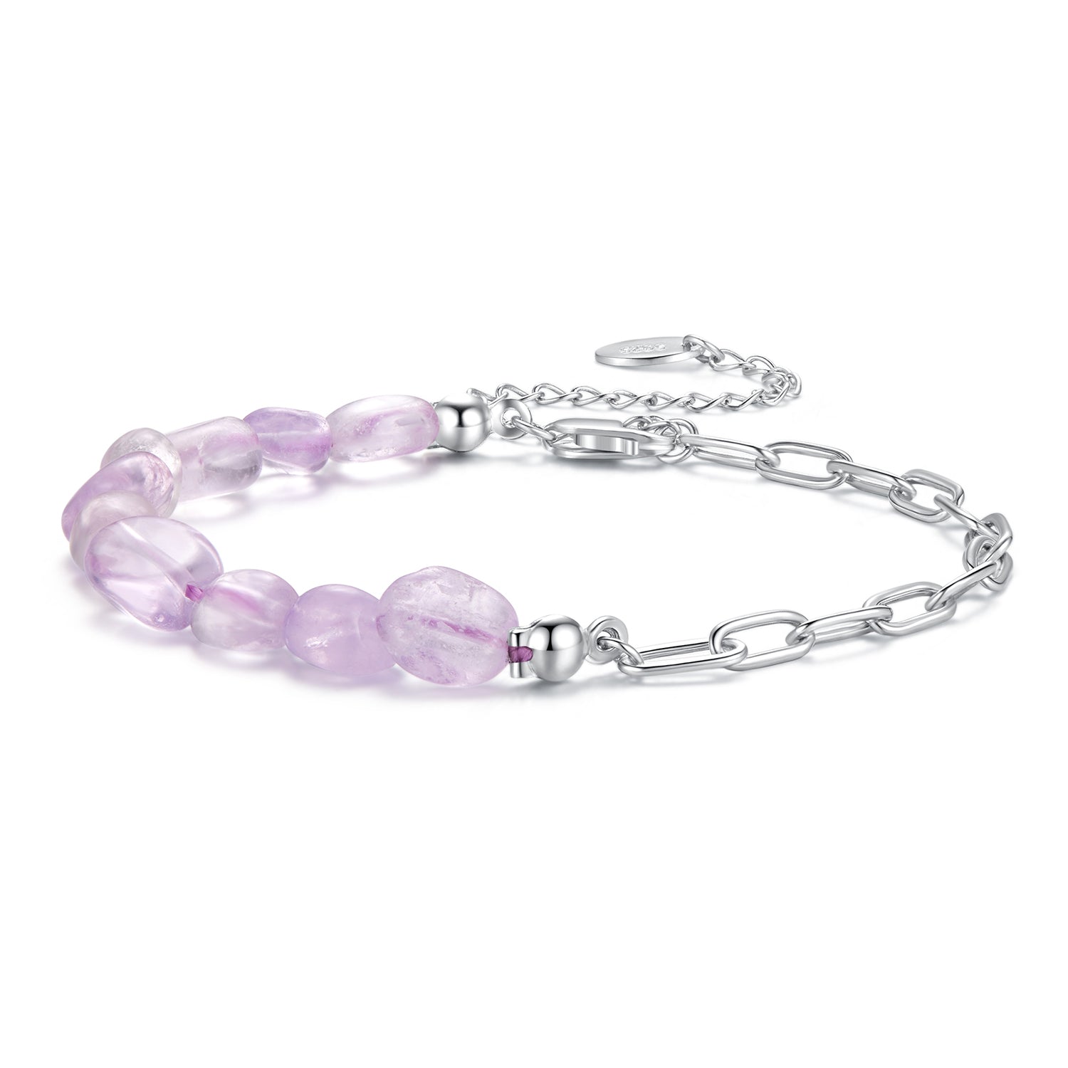 925 Sterling Silver &amp; White Gold Plated Crystal Bracelet 16+5cm for Women  DestGlow