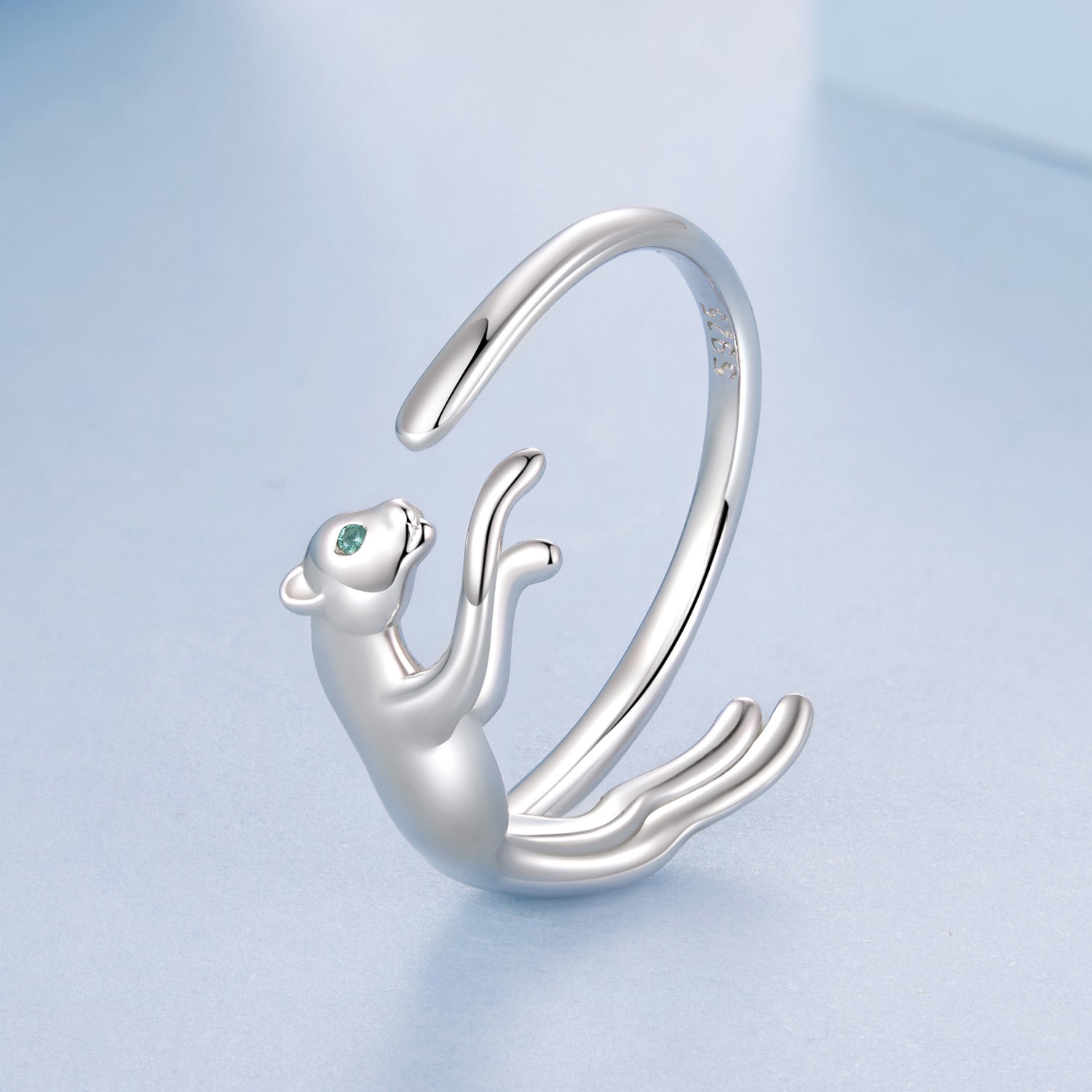 925 Sterling Silver Ring with Pavé Setting CZ in White Gold Plating  DestGlow