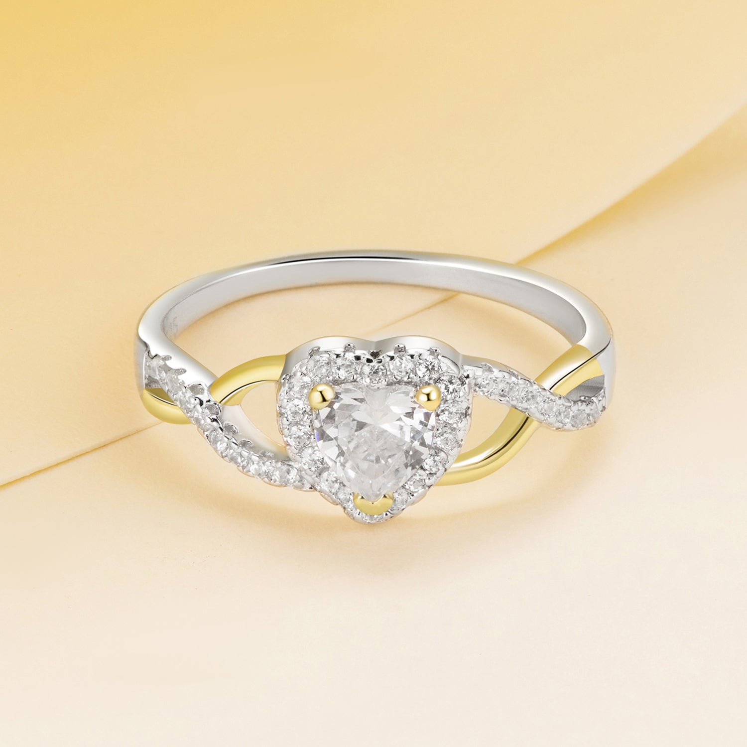 925 Sterling Silver &amp; Plated White Gold 1.7mm CZ Ring Size 7.0 for Women by Bids.com