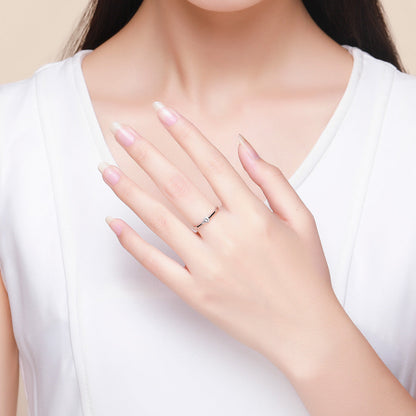 925 Sterling Silver Ring for Women Size 6.0 with Pavé Setting CZ  DestGlow