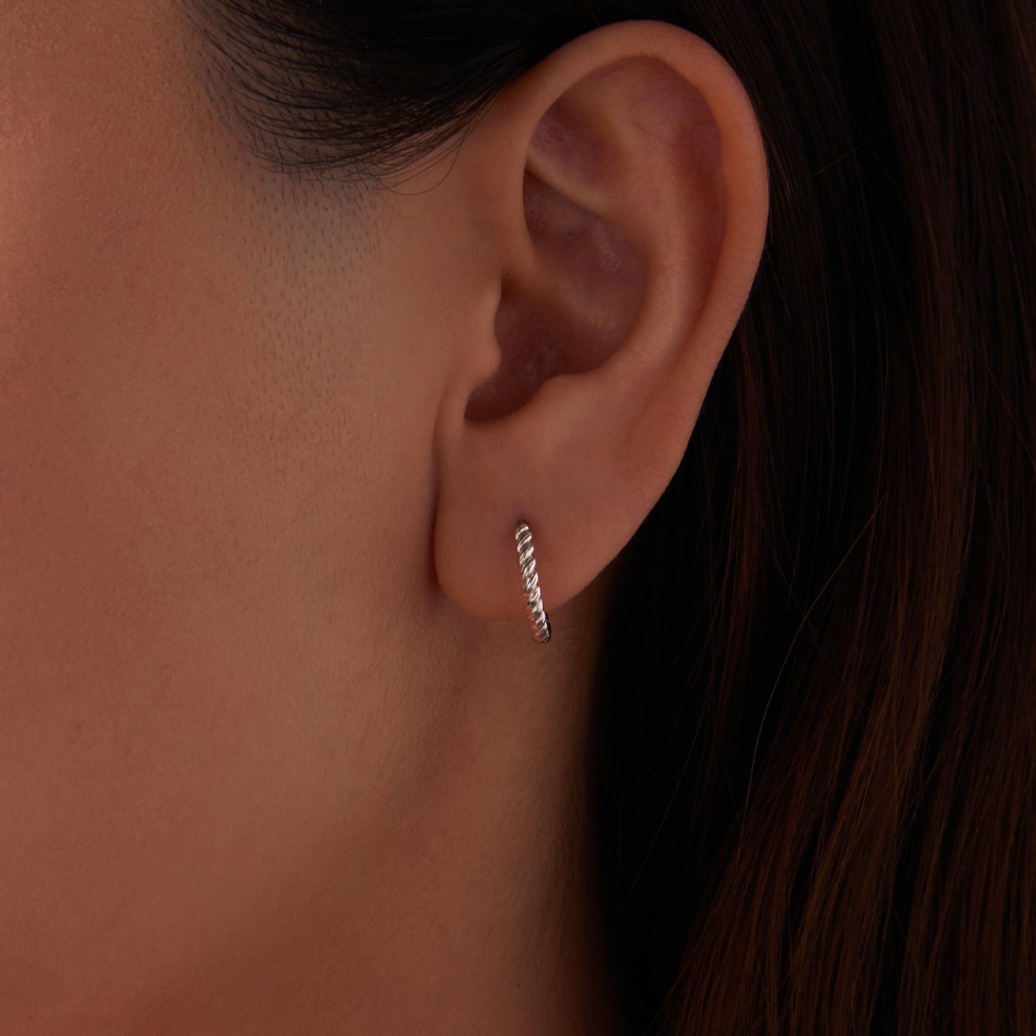 925 Sterling Silver Plated White Gold Earrings Size 1.4x0.2cm for Women  DestGlow