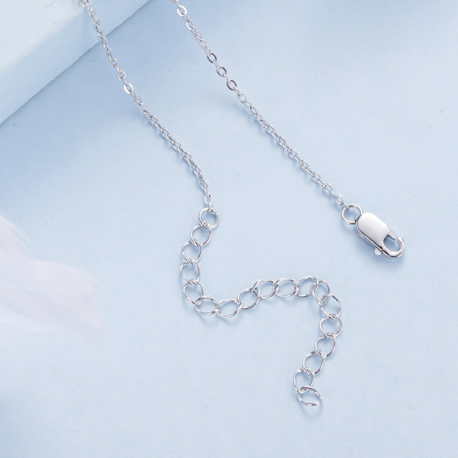 925 Sterling Silver Plated Platinum Pendant Necklace with Enamel and CZ for Women  DestGlow