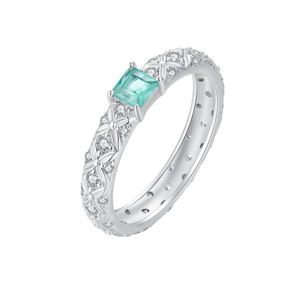925 Sterling Silver Pavé Set CZ Ring in Size 6 for Women  DestGlow