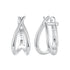 925 Sterling Silver Earrings 1.2x0.6cm with White Gold Plating for Women  DestGlow