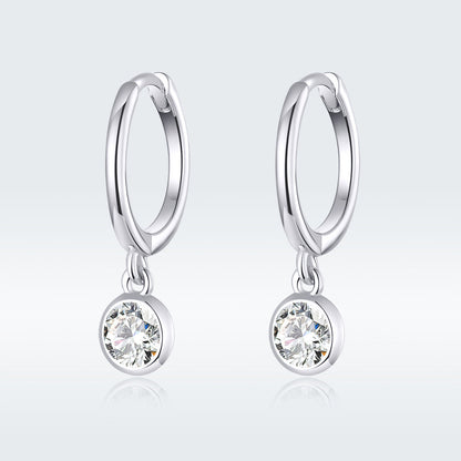 925 Sterling Silver Gold Plated Pavé Setting CZ Earrings for Women
