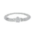 925 Sterling Silver and Platinum Plated 17.0 cm Pavé Setting CZ Bracelet for Women  DestGlow