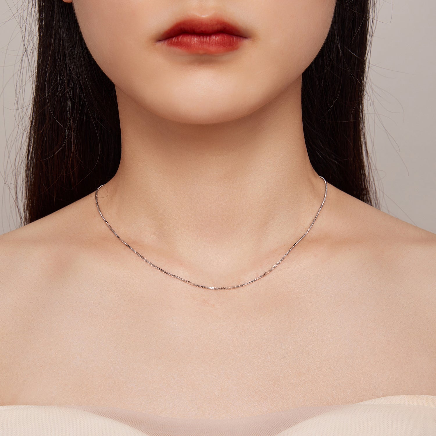 925 Sterling Silver Platinum Plated 45cm Chain Length Necklace for Women  DestGlow