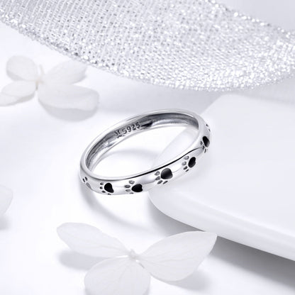 925 Sterling Silver Ring for Women - Size 5.0, Width 0.3cm  DestGlow