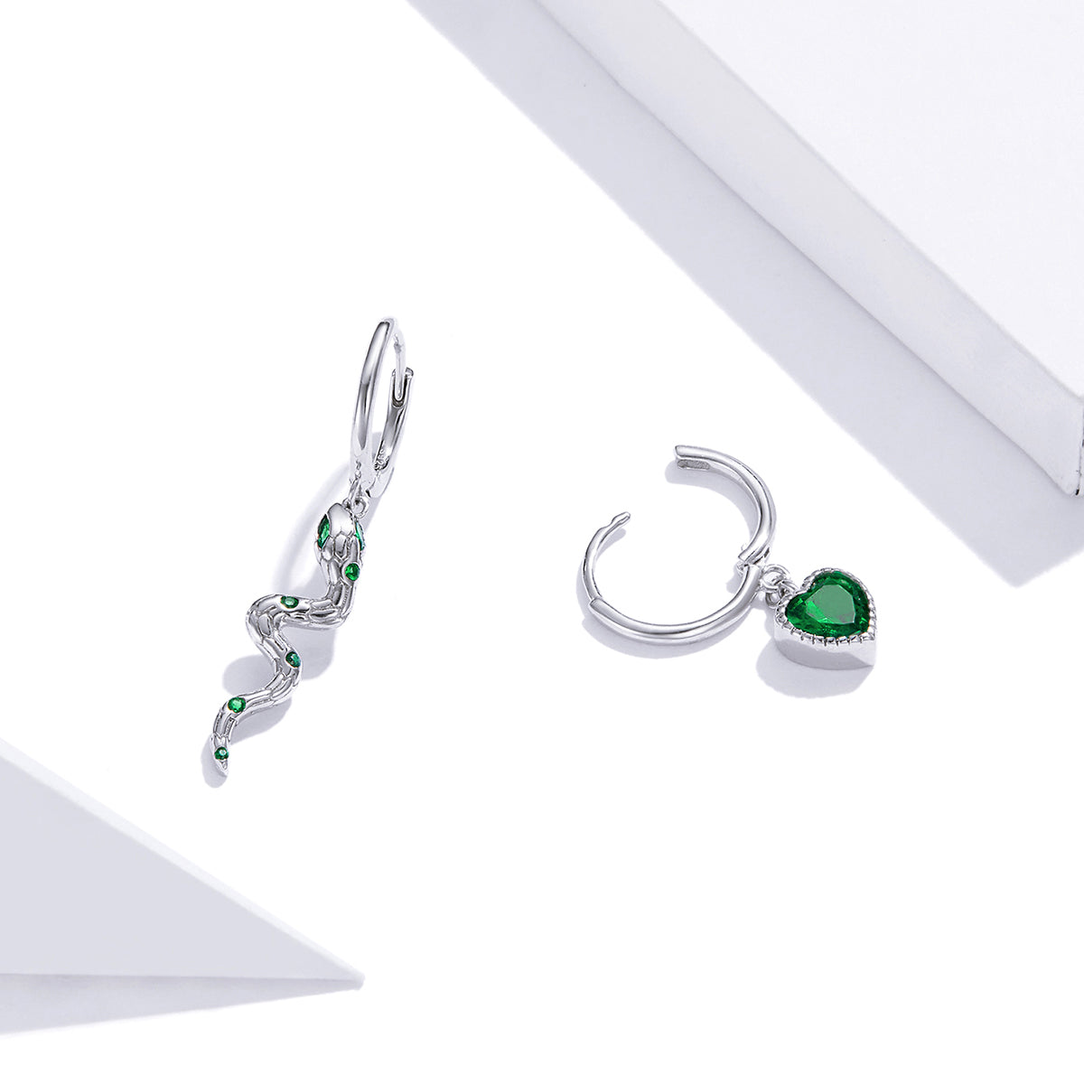 925 Sterling Silver Earrings with Pavé Setting CZ and Plated Platinum  DestGlow