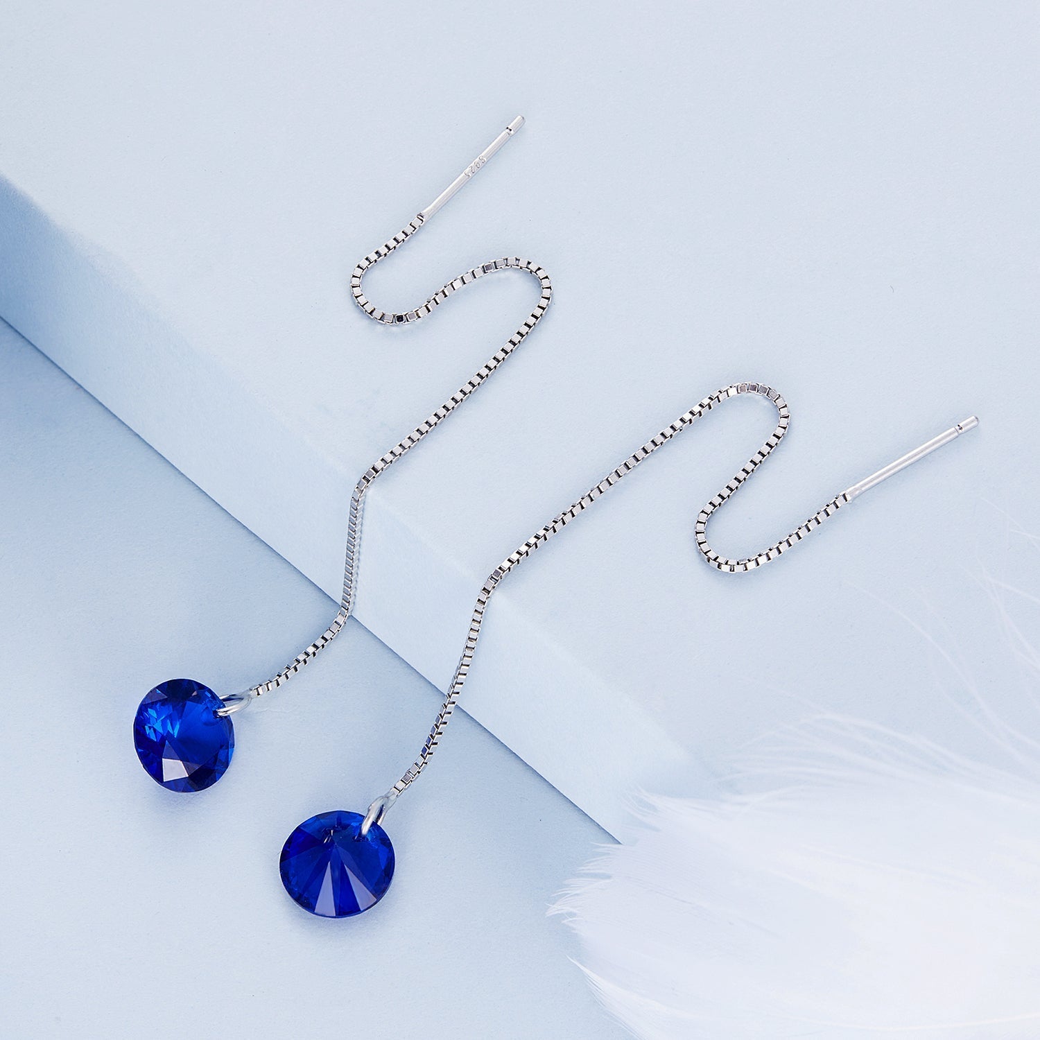 925 Sterling Silver Earrings with 0.8cm Main Stone and CZ for Women  DestGlow