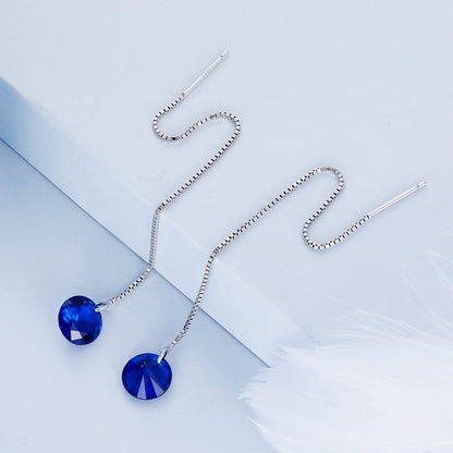 925 Sterling Silver Earrings with 0.8cm Main Stone and CZ for Women  DestGlow
