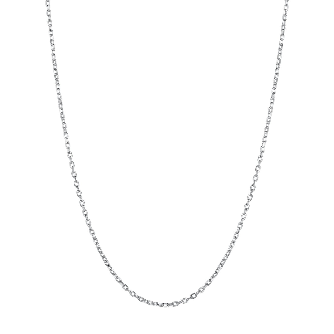 925 Sterling Silver Plated Platinum 45cm + 5cm Necklace for Women  DestGlow