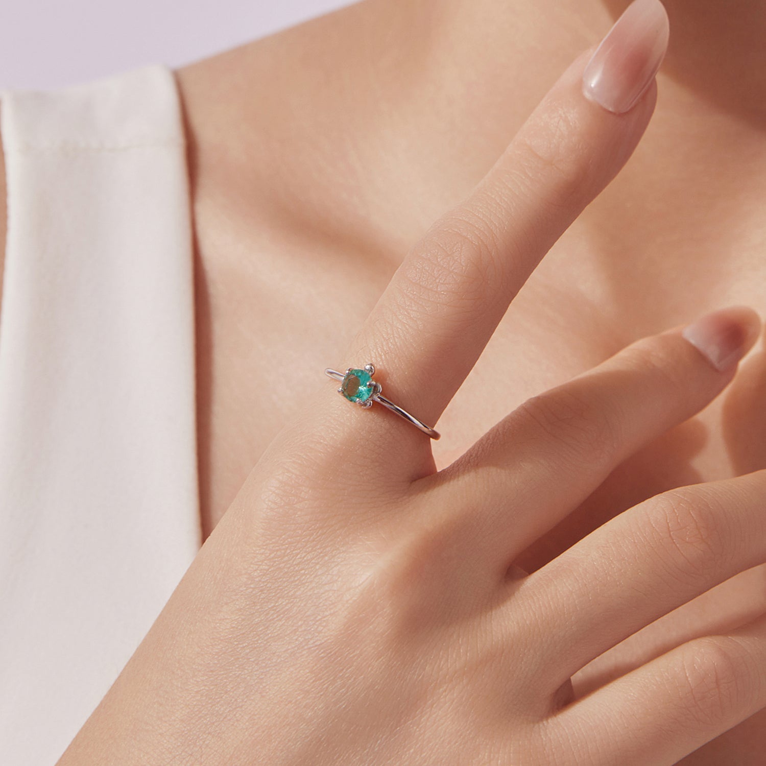 925 Sterling Silver White Gold Plated Transparent Glass Turtle Ring  DestGlow