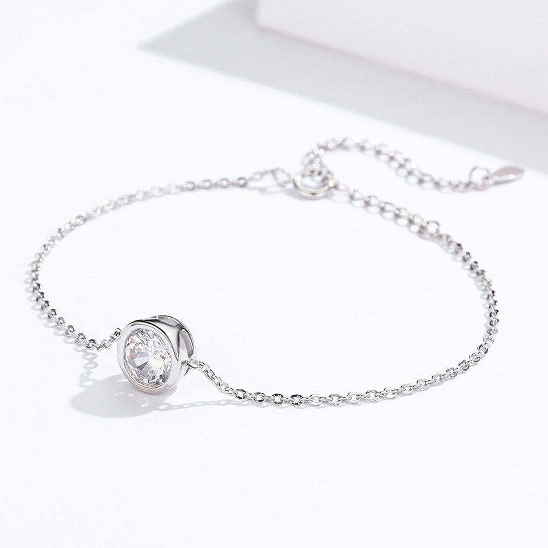 925 Sterling Silver &amp; Platinum Plated CZ Bracelet for Women  DestGlow