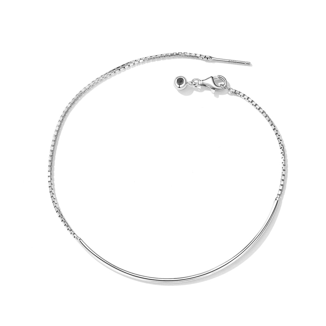 925 Sterling Silver Adjustable Platinum-Plated Bracelet for Women  DestGlow