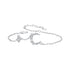 925 Sterling Silver CZ Bracelet with White Gold Plating, 150mm Length for Women  DestGlow