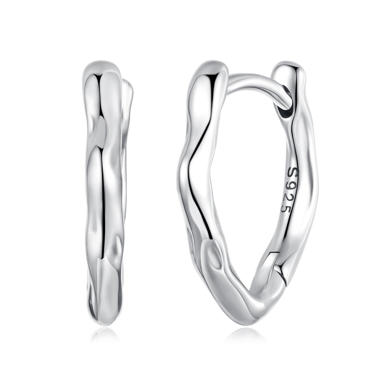925 Sterling Silver Earrings with Oxidized Finish - 1.4x0.2cm for Women  DestGlow