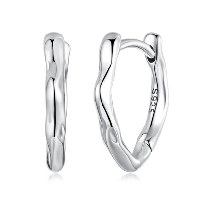 925 Sterling Silver Earrings with Oxidized Finish - 1.4x0.2cm for Women  DestGlow