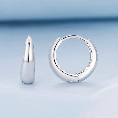 925 Sterling Silver 12*3mm Platinum Plated Earrings  DestGlow
