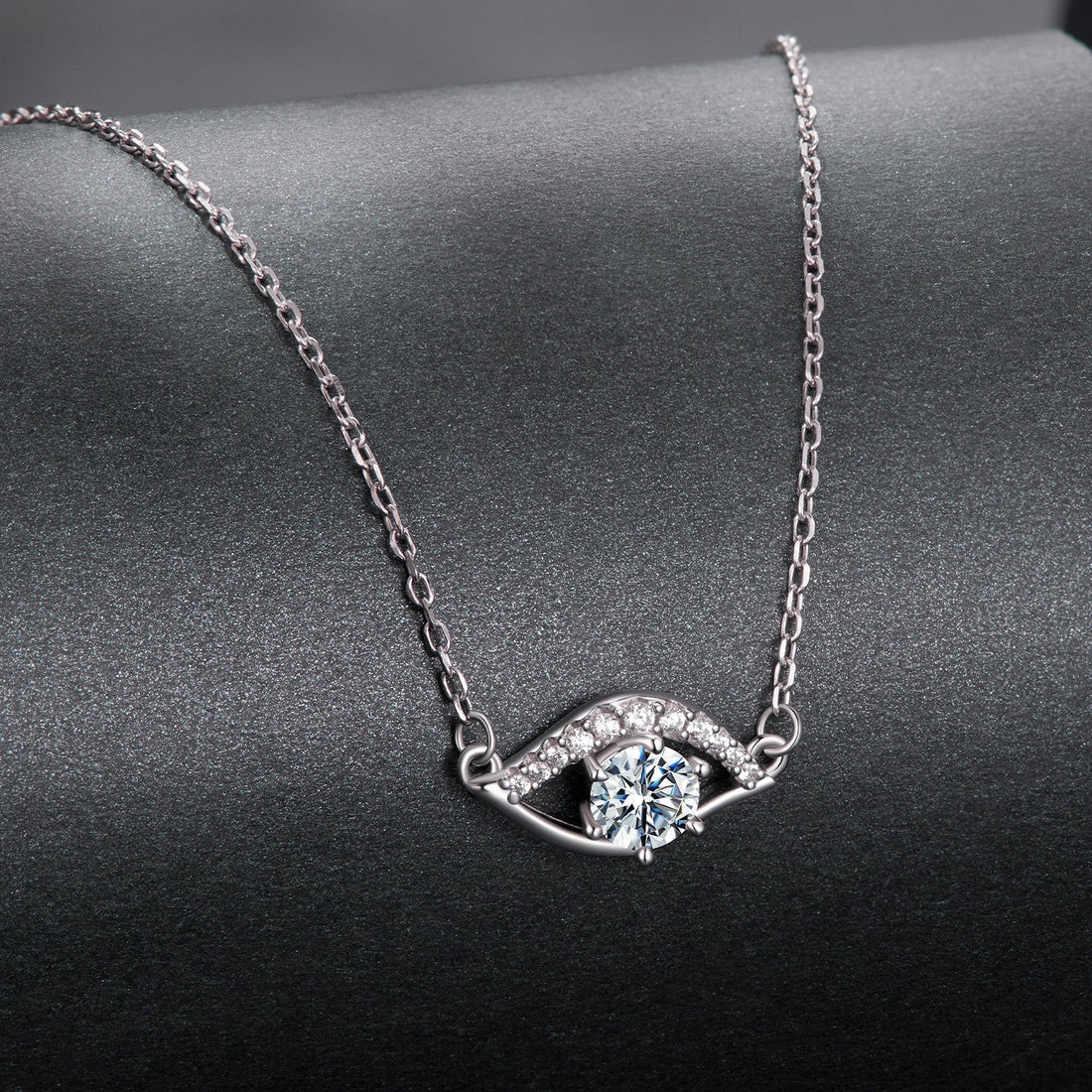 925 Sterling Silver Moissanite Necklace 40+5cm in Length for Women  DestGlow