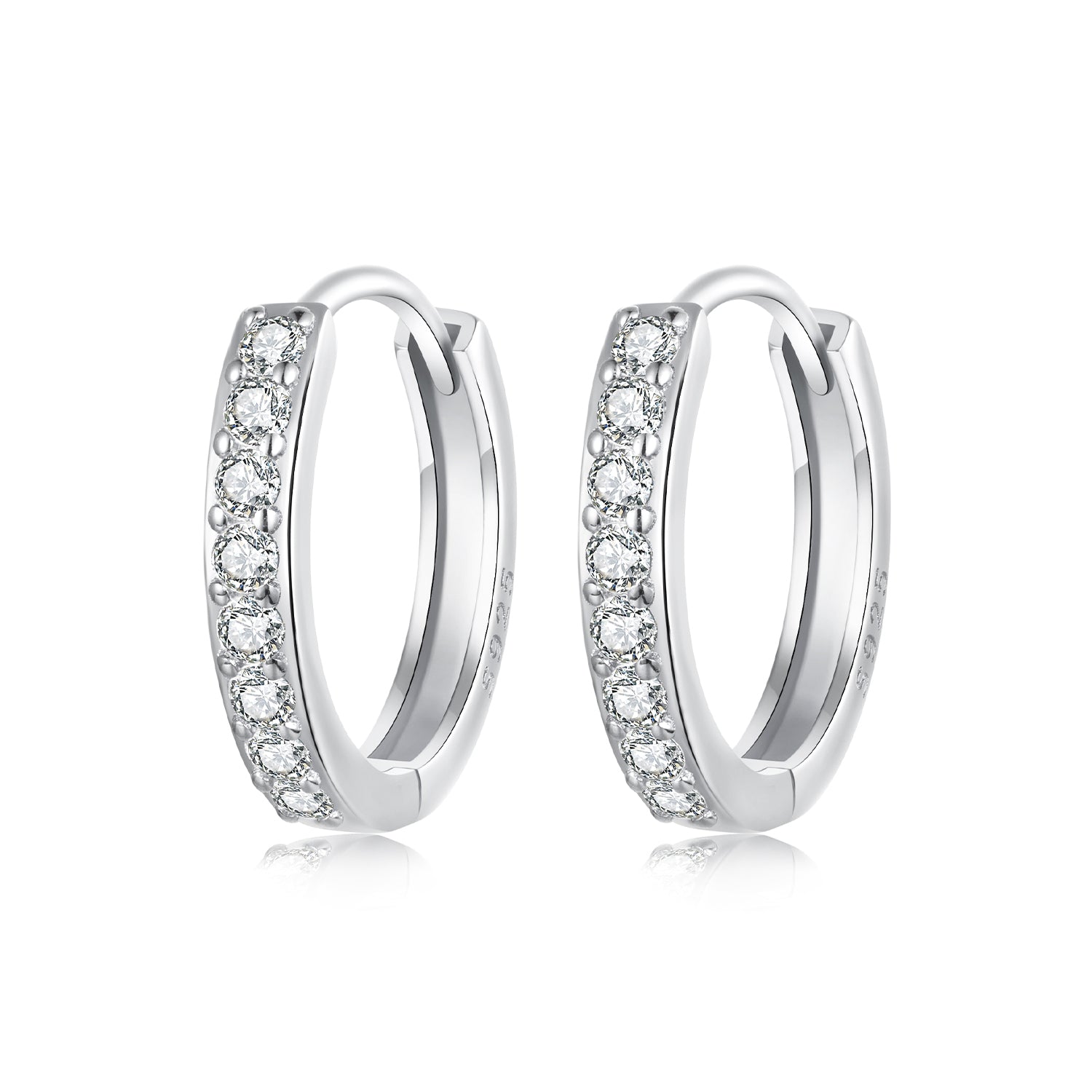925 Sterling Silver Pavé Setting Gold Plated Earrings for Women  DestGlow