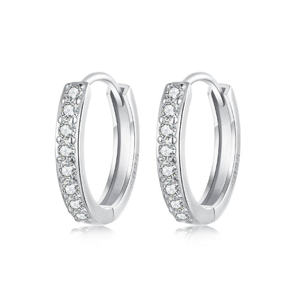 925 Sterling Silver Pavé Setting Gold Plated Earrings for Women  DestGlow