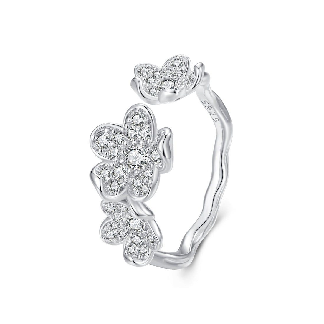 S925 Sterling Silver Pavé Setting CZ Ring for Women  DestGlow