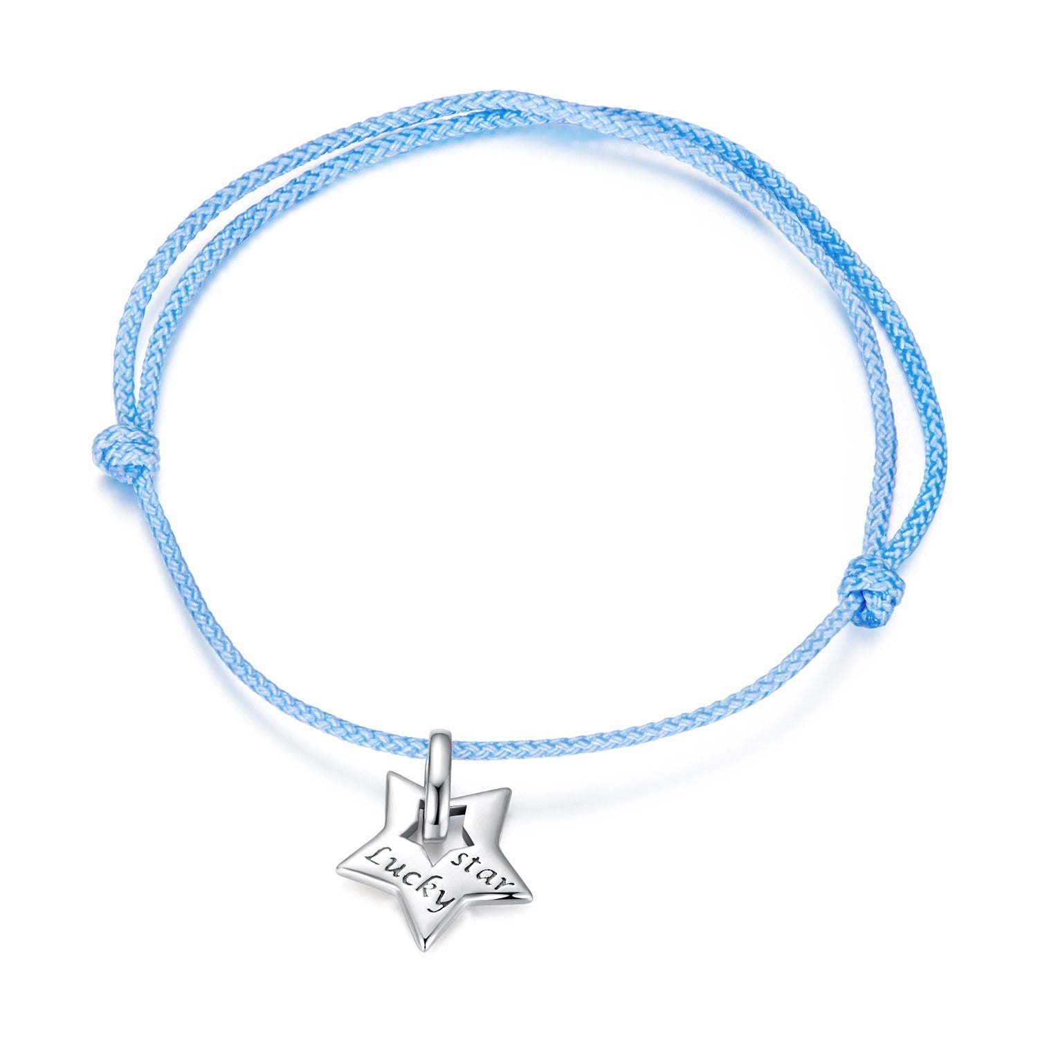 925 Sterling Silver Adjustable Cotton Rope Bracelet for Women  DestGlow