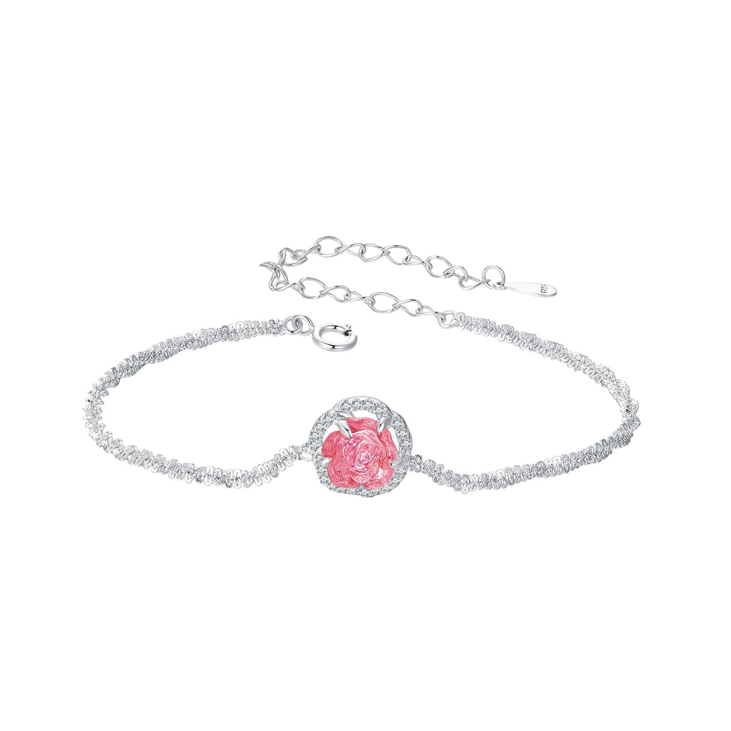 925 Sterling Silver Bracelet 150mm with CZ and Resin  DestGlow