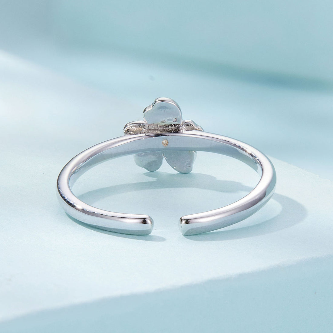 S925 Sterling Silver Enamel Plated Platinum Ring  DestGlow