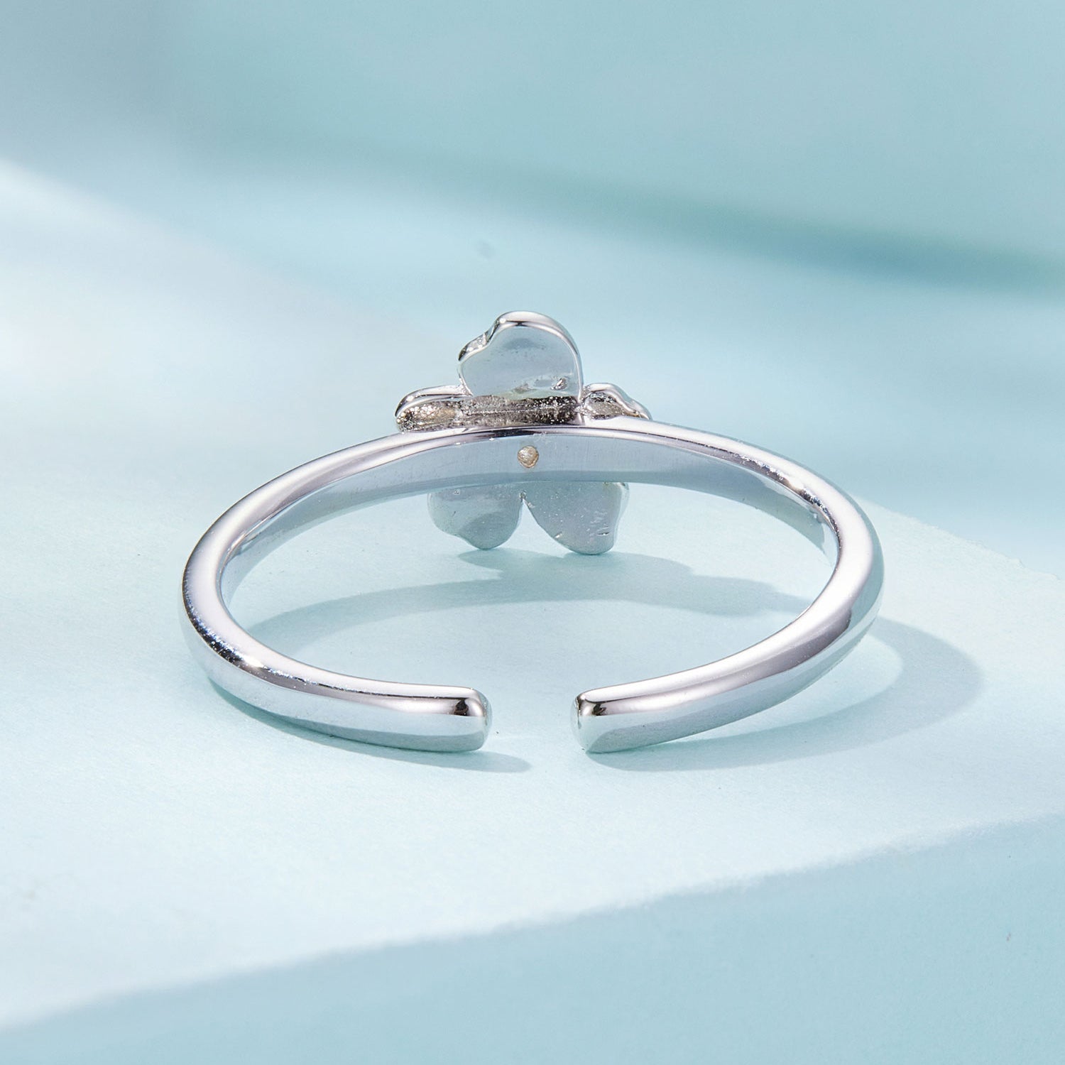 S925 Sterling Silver Enamel Plated Platinum Ring  DestGlow