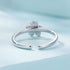 S925 Sterling Silver Enamel Plated Platinum Ring  DestGlow