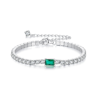 925 Sterling Silver 145+65mm Pavé Setting CZ Bracelet  DestGlow