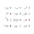 925 Sterling Silver White Gold Plated Star & Constellation Earrings for Women  DestGlow
